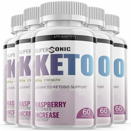 (5 Pack) Supersonic Keto - Supplement for Weight Loss - Energy & Focus Boosting Dietary Supplements for Weight Management & Metabolism - Advanced Fat Burn Raspberry Ketones Pills - 300 Capsules