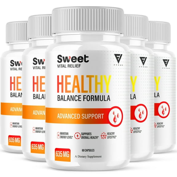 (5 Pack) Sweet Vital Relief Glycogen Support Supplement Formula (300 Capsules)