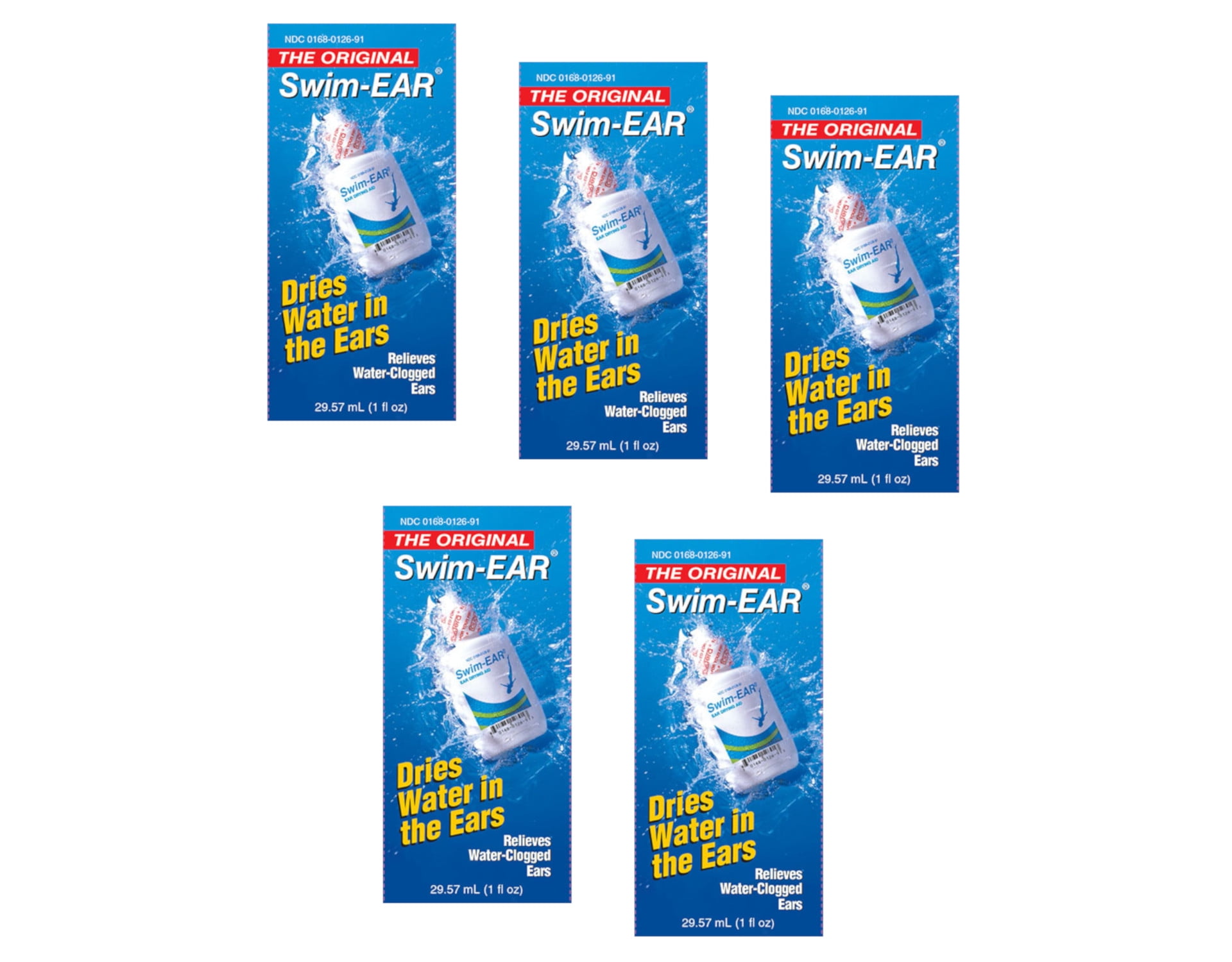 5 Pack Swim Ear EarWater Drying Aid Drops 1oz Each