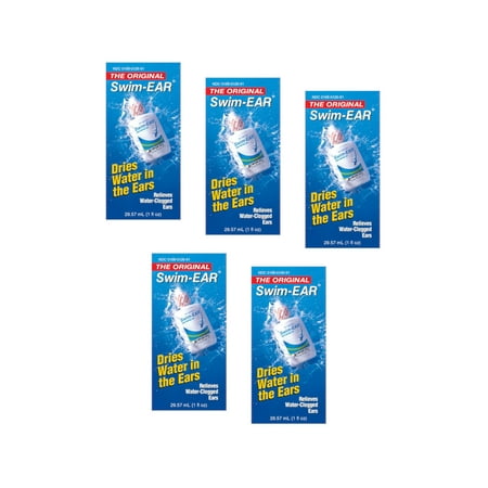 5 Pack - Swim Ear Ear-Water Drying Aid Drops 1oz Each