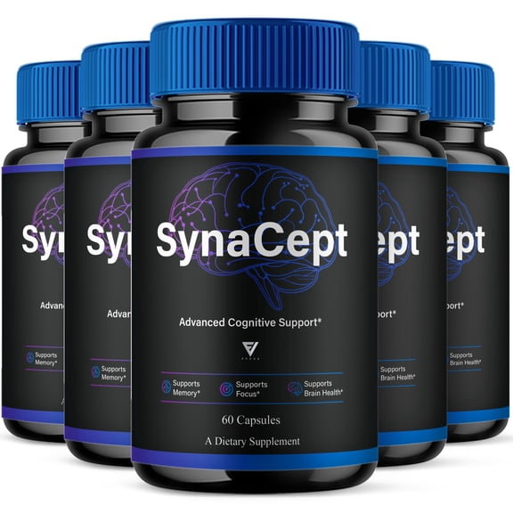 (5 Pack)Synacept Advanced Brain Support, Syna Cept Supplement (300 Capsules)