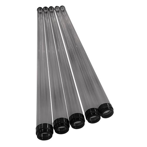 5Pack T8 48" Fluorescent Tube Guard/Lamp Guard with End Caps (Dark