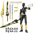 thumbnail image 1 of 5-Pack T13 Action Figure Already Assembled, Multi-Colored Titan 13 Action Figure Set with Laser Saber 3D Printed T 13 Lucky Robo Dummy Nova 13 Action Figures, Figura de acción t13, 1 of 8