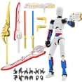 thumbnail image 1 of 5-Pack T13 Action Figure Already Assembled, Multi-Colored Titan 13 Action Figure Set with Laser Saber 3D Printed T 13 Lucky Robo Dummy Nova 13 Action Figures, Figura de acción t13, 1 of 8