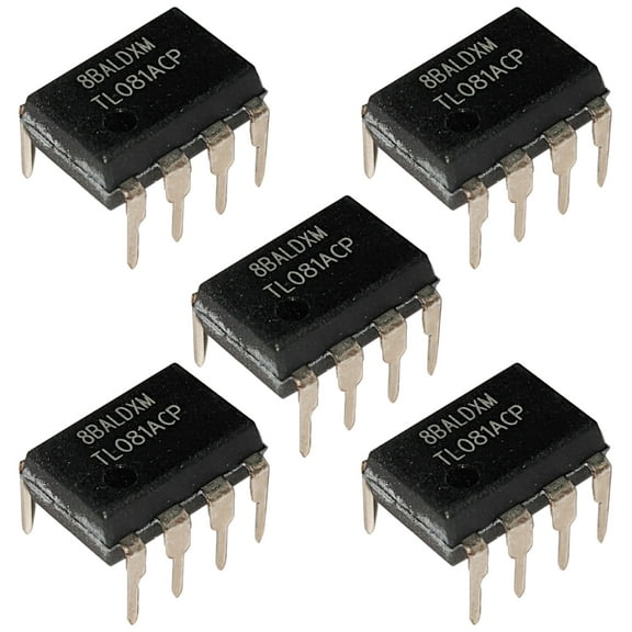 5 Pack TL081 8 Pin J-FET Input Operational Amplifier Linear ICs