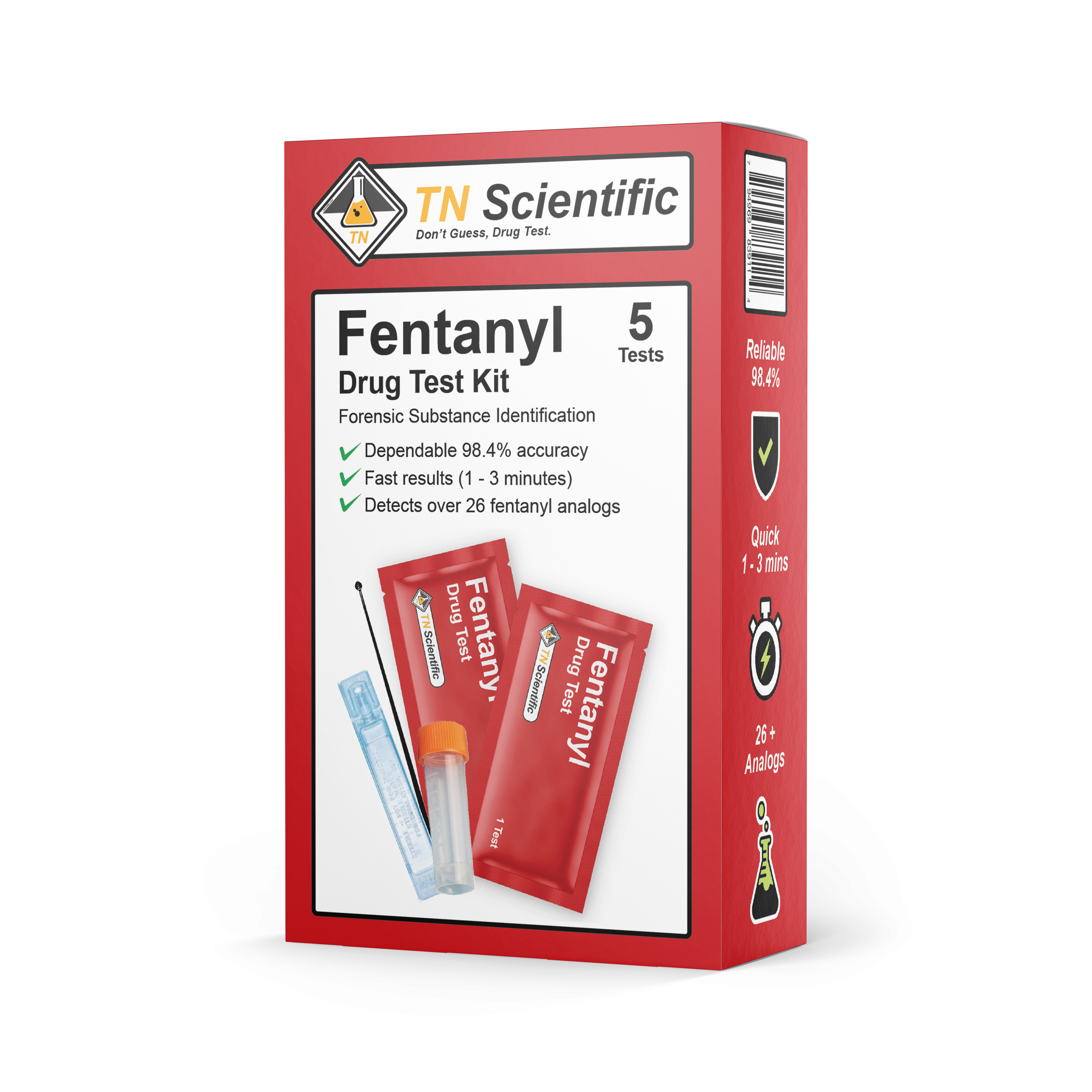 5 Pack TN Scientific Fentanyl Strips for Rapid Detection, Urinary