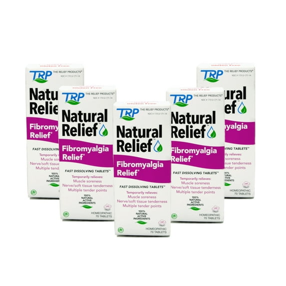 5 Pack - TRP Natural Relief Fibromyalgia Relief Fast Dissolving Tablets, 70 count