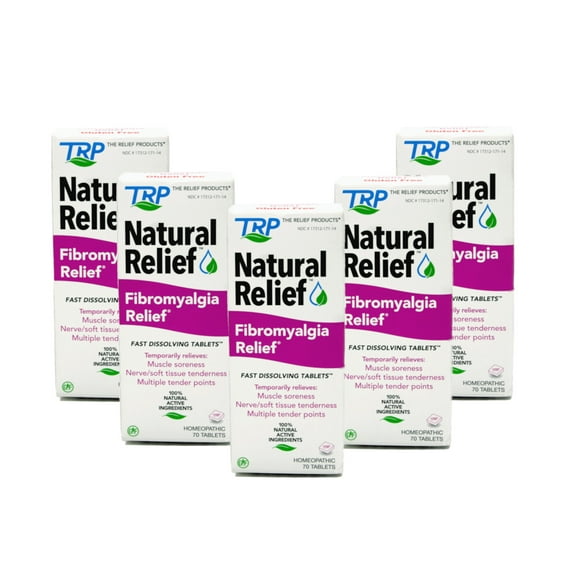5 Pack - TRP Natural Relief Fibromyalgia Relief Fast Dissolving Tablets, 70 count