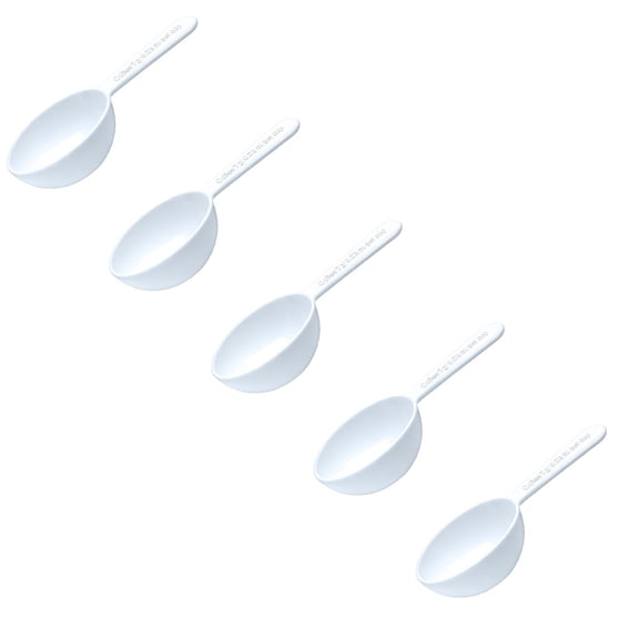 5 Pack Tablespoon Measuring Spoon with Short Handle Plastic Coffee Scoop - 1 Tablespoon (0.25 Oz) Clear Plastic Scoops Coffee Measurer for Coffee, Loose Tea, Spices, Powders, and Other Dry Goods