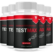 5 Pack TestMax Advanced Pills, Test Max Performance Supplement 300 Capsules