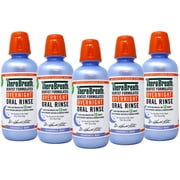 TheraBreath Overnight Oral Rinse Anticavity Fluoride Mouthwash Chamomile Mint Alcohol Free 16 fl oz Pack of 5
