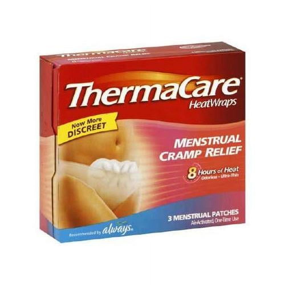 5 Pack ThermaCare therapeutic heat wraps, menstrual cramp relief 3