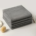 thumbnail image 1 of 5-Pack Thickened Microfiber Cleaning Cloths - Super Absorbent, Lint-Free, Reusable Dish Towels for Kitchen, Car, Glass & Surfaces, 11.8x11.8 Inches, Gray/Black, 1 of 6