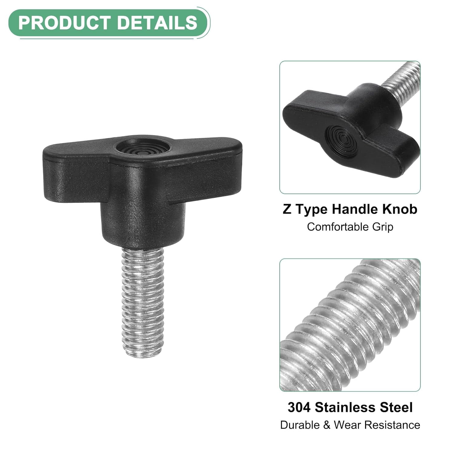 Aexit M10 Female Thread T Shaped Handle Machinery Clamping Hand Knob ...
