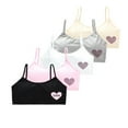 thumbnail image 1 of 5 Pack Training Bras for Girls Cotton Bras Breathable Preteen Girl Clothes Pre Teen Bras 8-14 Years, 1 of 4