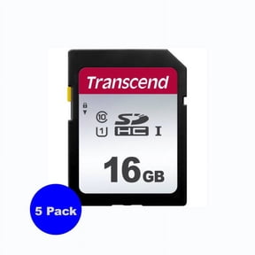 5 Pack Transcend 16GB SDHC Class 10 Memory Card