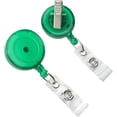 thumbnail image 1 of 5 Pack - Translucent Badge Reel Holders with Alligator Swivel Clip - Retractable Plastic Round Zip Reels - Cute Retracting Lanyards for Office Name Tags & Nurse Swipe Badges by Specialist ID (Green), 1 of 7