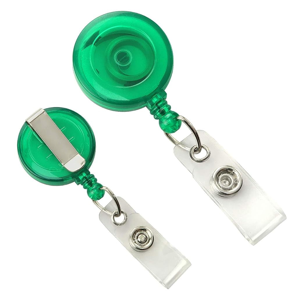 5 Pack Translucent Retractable Badge with Belt Clip Cute Clear Sle