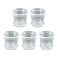 thumbnail image 1 of Transparent Nursery Flowerpot 5 Pack Set with Bottom Support and Drain Holes for Starting and Growing Various Sizes 5PCS, 1 of 8