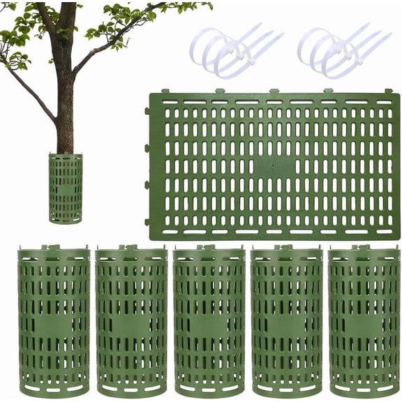5 Pack Tree Trunk Protector Extendable Plant Guard Protectors 11.8" x 7.9" Tree Wraps to Protect Bark Heavy Duty Tree Protectors from Wildlife, Pruners, Mowers, and Rodents