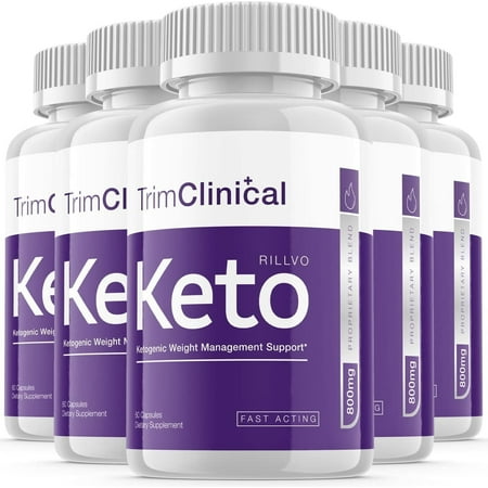 5 Pack Trim Clinical Keto Advanced Ketogenic Formula 300 Capsules