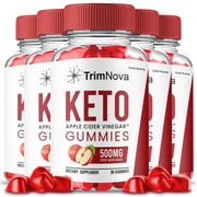 5 Pack TrimNova Keto ACV Gummies, Trim Nova Keto + ACV Gummies, Official Supplement for Men and Women