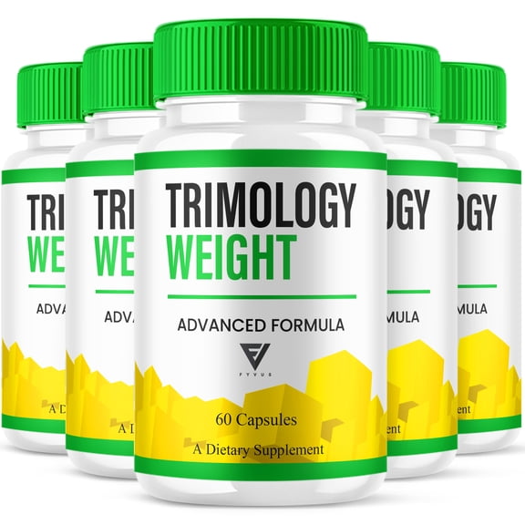 (5 Pack) Trimology Weight Advanced Support, Trimology Weight Formula (300 Capsules)