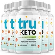5 Pack Tru Keto Pills, Advanced Ketogenic Formula 300 Capsules