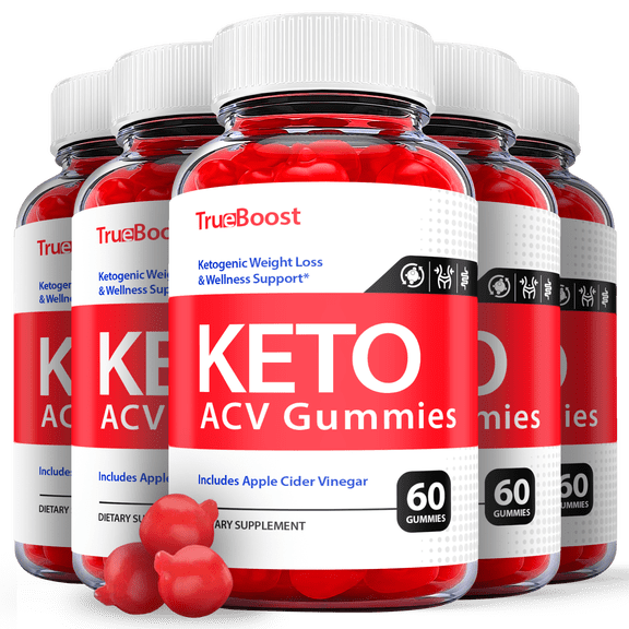 (5 Pack) True Boost Keto ACV Gummies - Supplement for Weight Loss - Energy & Focus Boosting Dietary Supplements for Weight Management & Metabolism - Fat Burn - 300 Gummies