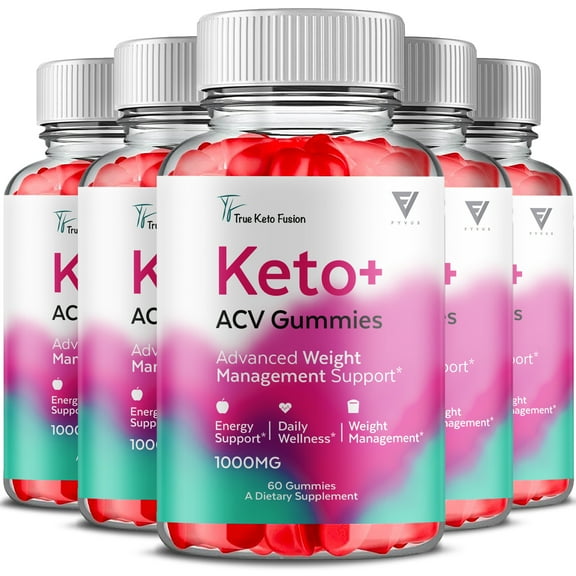 (5 Pack) True Keto Fusion ACV Gummies TrueKeto Fusion Supplement (300 Gummies)