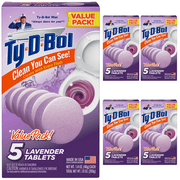 (5 Pack) Tydbol Toilet Cleaner Lavender Toilet Bowl Cleaner Tablets 1.4 Oz 5 Tablets