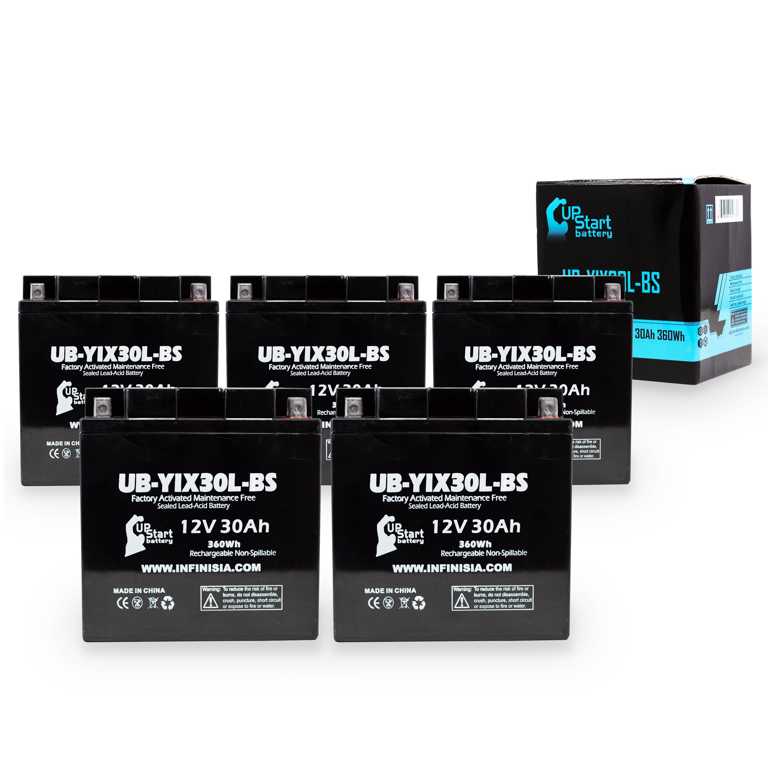 YTX30L-BS 12V 30AH Battery for Polaris Ranger, ATV, Snowmobile, Motorcycle Size