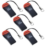 5-Pack USB 2.0 Multi-Card Readers, Portable Memory Card Adapters for SD ...