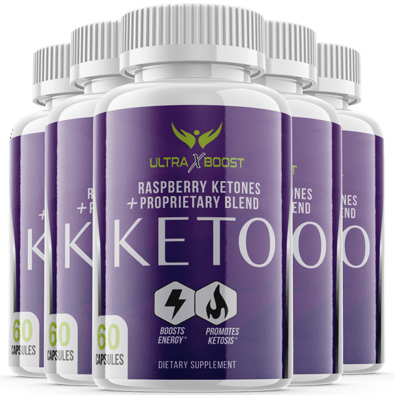 (5 Pack) Ultra X Boost Keto Diet Pills - Utilize Fat for Energy with Ketosis - Boost Energy & Focus, Manage Cravings, Support Metabolism - Supplement for Women and Men - 300 Capsules
