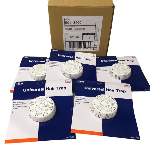5 Pack Universal Hair Traps Fits All Sinks/Showers/Tubs Prevent Clogged Drains