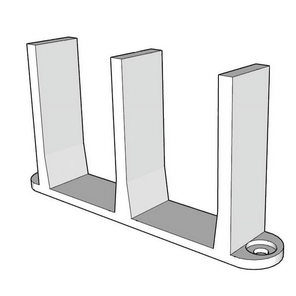 5-Pack - Universal Sliding Closet Door Floor Guide Bracket - Grovers Home Solutions (White)