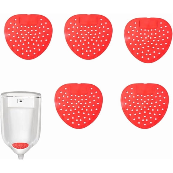 5 Pack Urinal Screen Deodorizer Anti-Splash Mat Flower Blossom Scent Odor Protection for Plastic Urinals