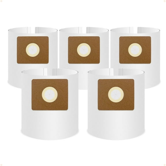 5 Pack Vacuum Bags Replacement for Shop Vac Bags 2-2.5 Gallon Type B 90668 9066800 9066833, All Around EZ QAM70 and CMXZVBE38774