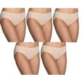 thumbnail image 1 of 5 Pack Vanity Fair Beyond Comfort Silky Stretch Bikini 18291, Neutral, 5, 1 of 6