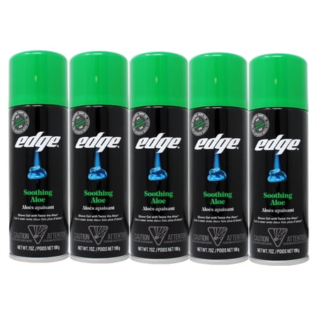 5 Pack Vicks Edge Shave Gel Soothing Aloe 7oz Each