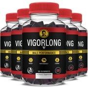 5 Pack VigorLong Performance Gummies, Vigor Long Max Support 5 Month Supply
