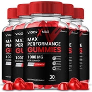 5 Pack VigorX Max Gummies for Men, Maximum Strength Formula, Vigor X Max Male Supplement, All Natural Formula