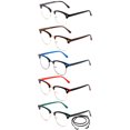 thumbnail image 1 of 5 Pack Vintage Style Half Rim Reading Glasses Comfortable Stylish Simple Reader for Women, 1 of 2