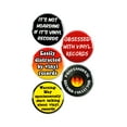 thumbnail image 1 of 5 Pack - Vinyl Record Collector Audiophile Pinback Buttons- 2.25 Inch, 1 of 2