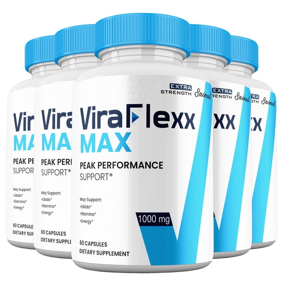 (5 Pack) ViraFlexx Max for Him, Advanced Formula Capsules, All-Natural Maximum Strength, Vira Flexx Pills Supplement