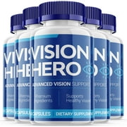 5 Pack Vision Hero - Revolutionary Advanced Vision Matrix Formula - Supports Healthy Vision - Dietary Supplement for Eyes Sight - 300 Capsules