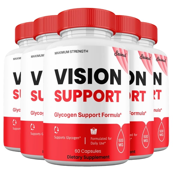 (5 Pack) Vision Support Capsules, All Natural Supplement, Vision Support Optimizer Pills Premium Ingredients Max Strength