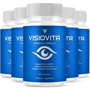 5 Pack Visiovita Advanced Formula, Vision Vita Eye Care Support 300 Capsules