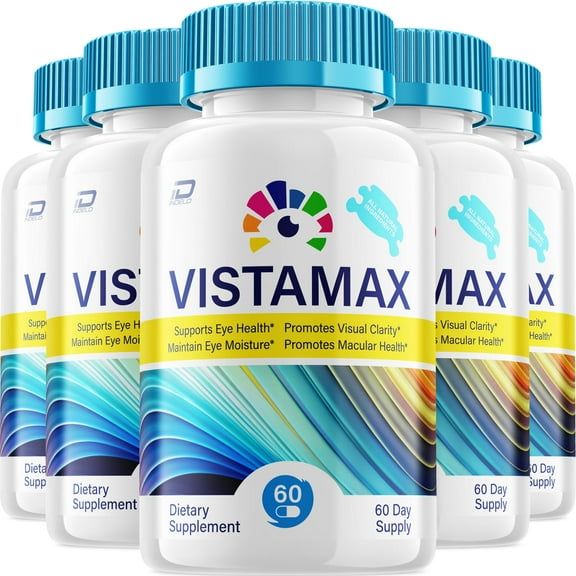 (5 Pack) Vista Max Plus Eye Support Supplement VistaMax Capsules, Eye Vitamins 20/20 Healthy Vision, Max Vista Plus Eye Health Multivitamin, MaxVista Plus Pills Reviews (300 Capsules)