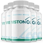 5 Pack Vistonol - Revolutionary Advanced Vision Matrix Formula - Supports Healthy Vision - Dietary Supplement for Eyes Sight - 300 Capsules